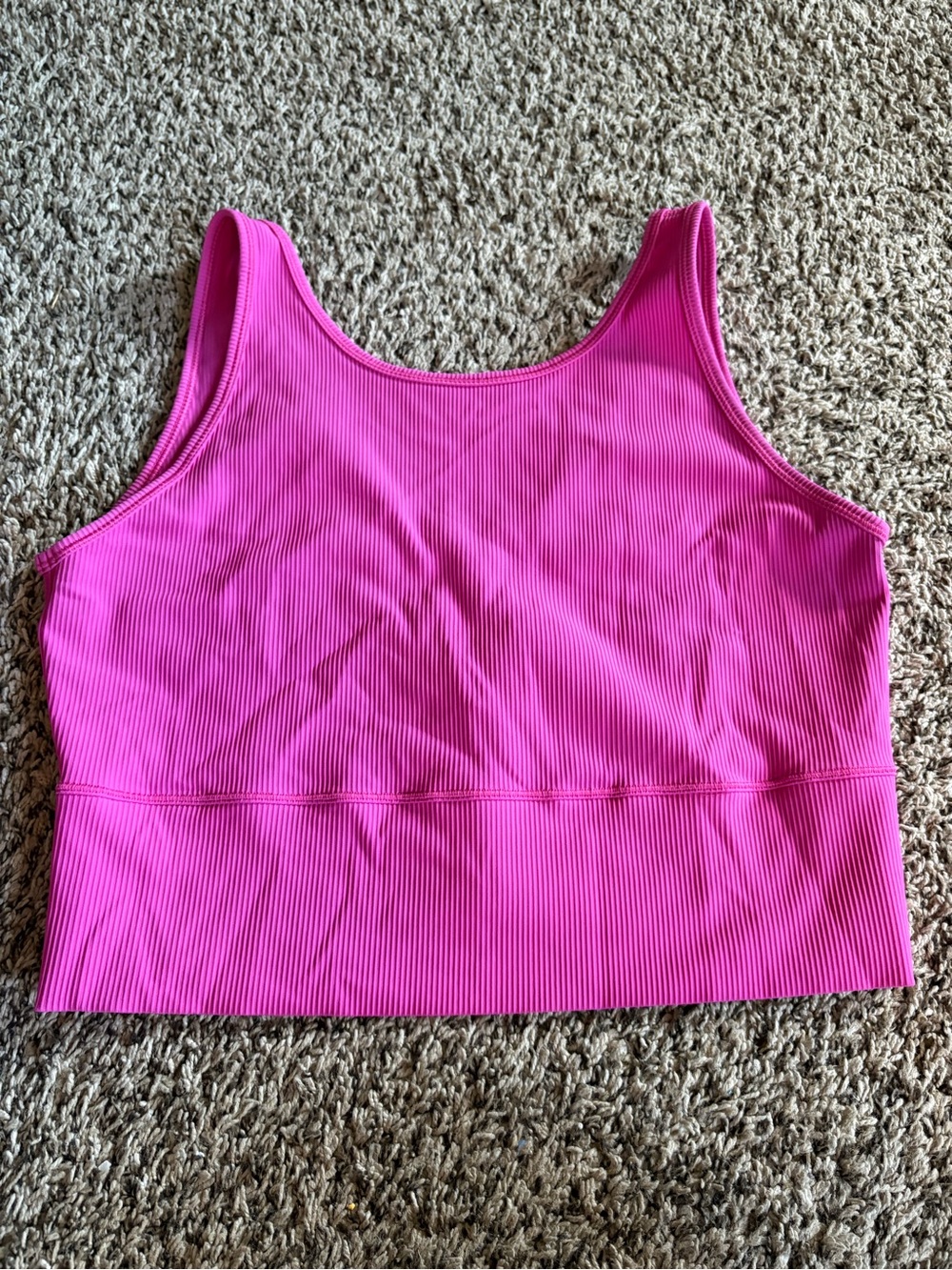 Lululemon Women's Power Pivot Ribbed Pink Tank Top